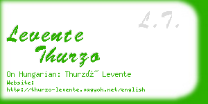 levente thurzo business card